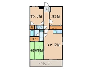 サンローゼ本城の物件間取画像